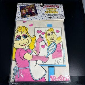 Miss Piggy Kiddy Apron Crafts Jim Henson Muppets NOS Toddler Size 8 1989 Vintage